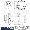 Bristan Artisan Evo Digital Mixer Shower Ceiling Fed Rose Dimensions